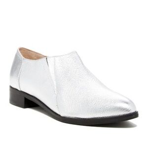 JOE’S Jeans Dahlia Metallic Silver Leather Loafers | Size 7.5